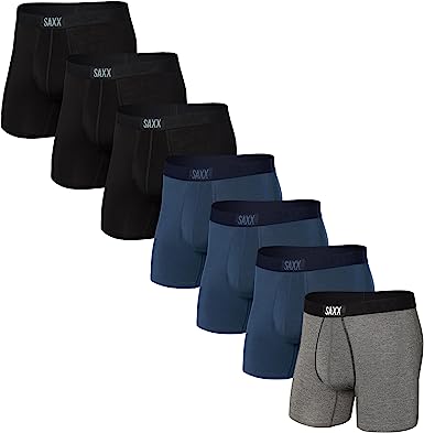 SAXX Men's Underwear - Ultra Super Soft Boxer Brief Fly 7Pk with Built-in Pouch Support - Underwear for Men