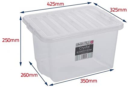 Wham Plastic Storage Boxes - Pack Of 5 (24 Litre)