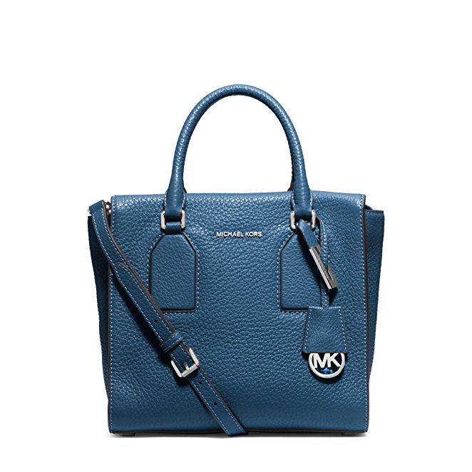 Michael Kors Selby Medium Leather Satchel - Steel Blue