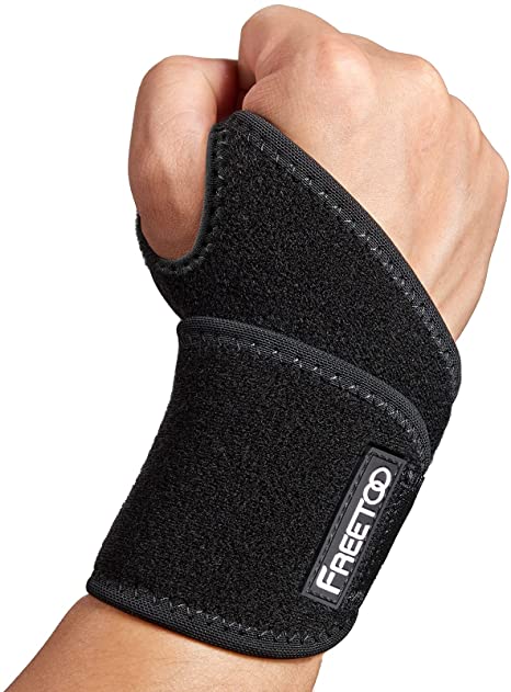 FREETOO Air Mesh Wrist Support for Carpal Tunnel support for pain relief, Compression Wrist Brace Wraps at Work for Women Men,Adjustable Wrist Guard Fit Right Left Hand for Arthritis Tendonitis