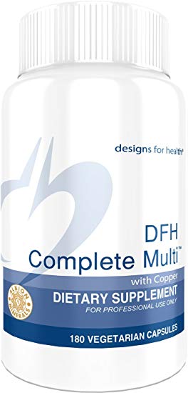 Designs for Health DFH Complete Multi with Copper - Full Spectrum Multivitamin, Multimineral with no Iron (180 Capsules)