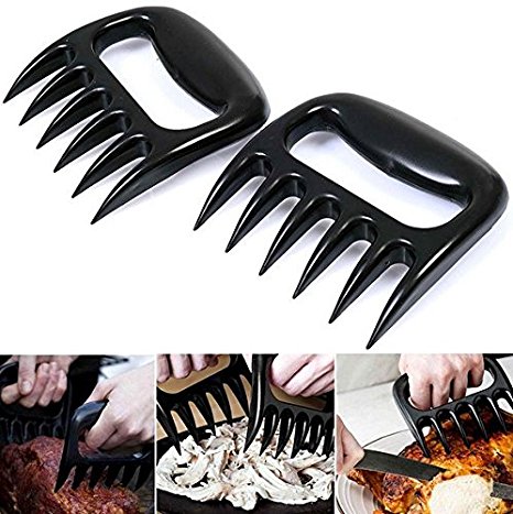 Soledi Bear Claws Pulled Pork Shredder - STRONGEST BBQ MEAT FORKS - Shredding Handling & Carving Food - Claw Handler Set