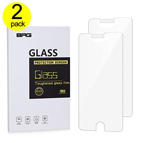 iPhone 7 Plus Screen Protector, BRG Tempered Glass Screen Protector For Apple iPhone 7 Plus & iPhone 6/6s Plus 5.5 inch [2.5D Round Edge] [Bubble Free] - 2 Pack