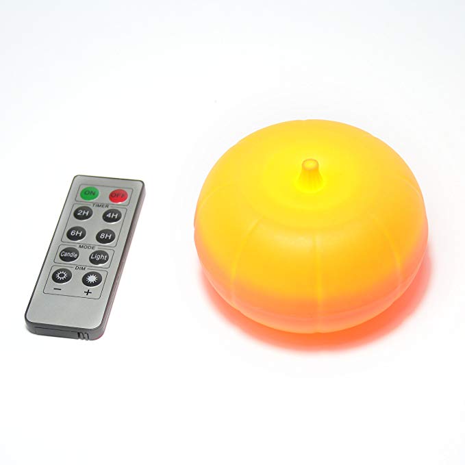 Candle Choice LED Pumpkin Light with Remote and Timer, Jack-O-Lantern Light, Halloween Light, Flameless Candle for Pumpkin