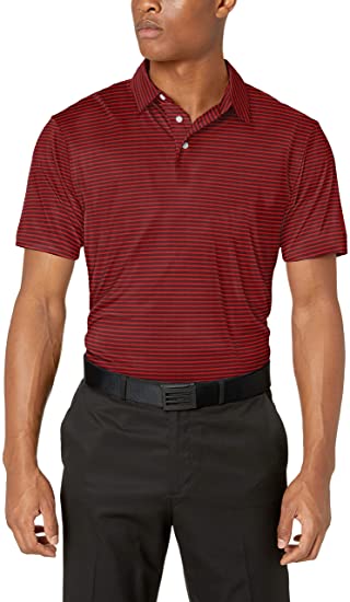 PGA TOUR Men's Short Sleeve Feeder Stripe Polo Shirt