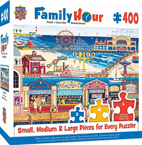 MasterPieces Family Hour Ocean Park Ocean Pier Jigsaw Puzzle, 400-Piece