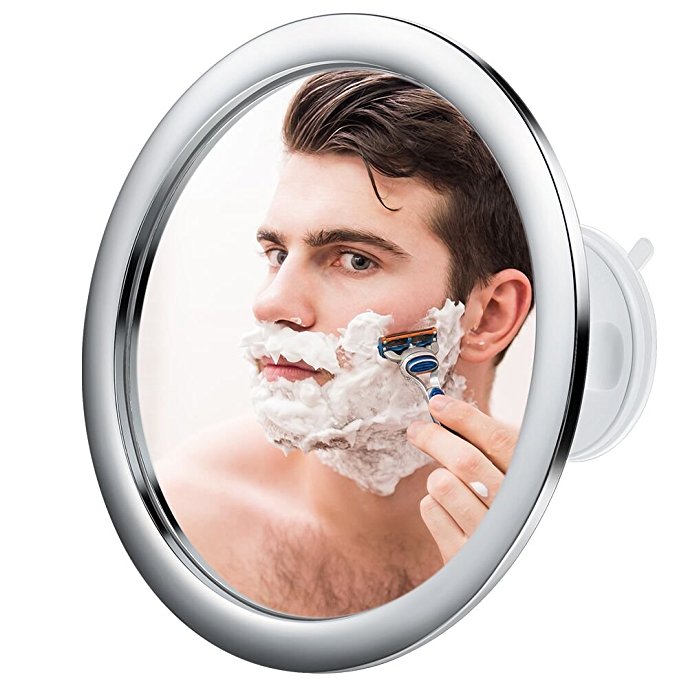 Jerrybox Fogless Shower Mirror with Lock Suction-Cup,Perfect Fog Free, Shaving Adjustable Arm for Easy Positioning (2017 New Version Without Razor Holder)