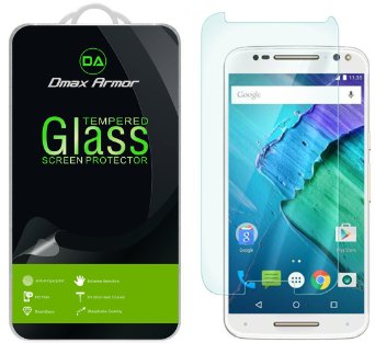 [2-Pack] Motorola Moto X Pure Edition Screen Protector, Dmax Armor® [Tempered Glass] 0.3mm 9H Hardness, Anti-Scratch, Anti-Fingerprint, Bubble Free, Ultra-clear - [ Lifetime Warranty]