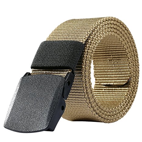 KingMoore Nylon Belt Outdoor Men's Military Tactical Belt Casual Belt Plastic Automatic Buckle Webbing Belts
