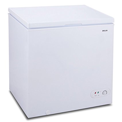 Della 5.2 CU. Feet Chest Freezer w/ Basket, Power Indicator light, White