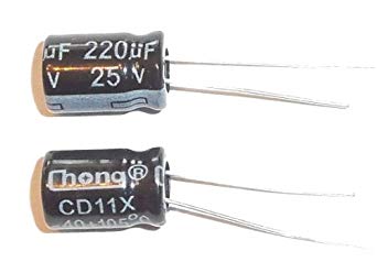 E-Projects B-0002-D10 Radial Electrolytic Capacitor, 220uF, 25V, 105 C (Pack of 5)