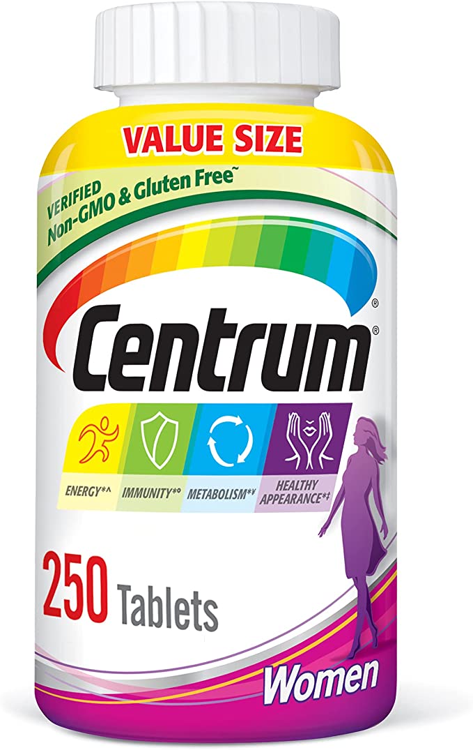 Centrum Women (250 Count) Multivitamin / Multimineral Supplement Tablet, Vitamin D3