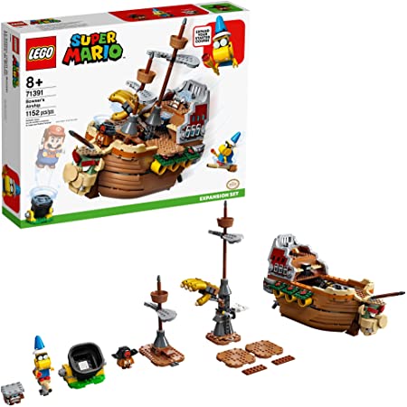 LEGO Super Mario Bowser’s Airship Expansion Set 71391 Building Kit; Collectible Build-Display-and-Play Toy for Kids, New 2021 (1,152 Pieces)