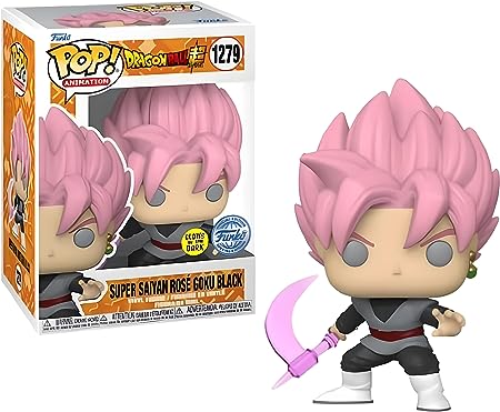 Funko Pop Dragon Ball Super Pop Figures Rose Goku Black #1279 - Funko Pop Exclusive Edition - Son Goku Figure - Glow in The Dark