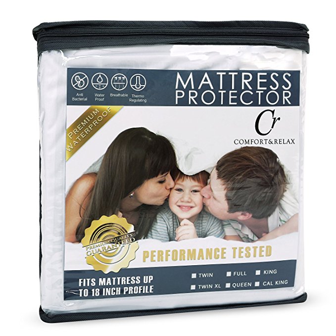 Cr Waterproof Mattress Protector Up To 18 Inches, Full