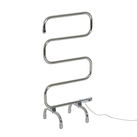 HomCom 37.5" 4 Bar Stainless Steel Free Standing Electric Heated Towel Warmer Laundry Drying Rack