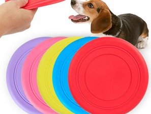 Soft Pet Toy Frisbee Flying Disc Tooth Resistant Outdoor Dog Training Multiple Colors (3 Pack)