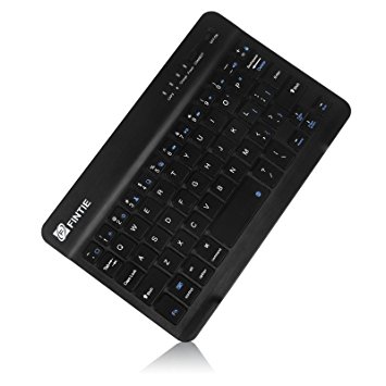 Fintie Ultrathin (4mm) Wireless Bluetooth Keyboard for iOS (Apple iPad mini 4, iPad mini 1/2/3) Function Keys For iOS, 7-Inch Black