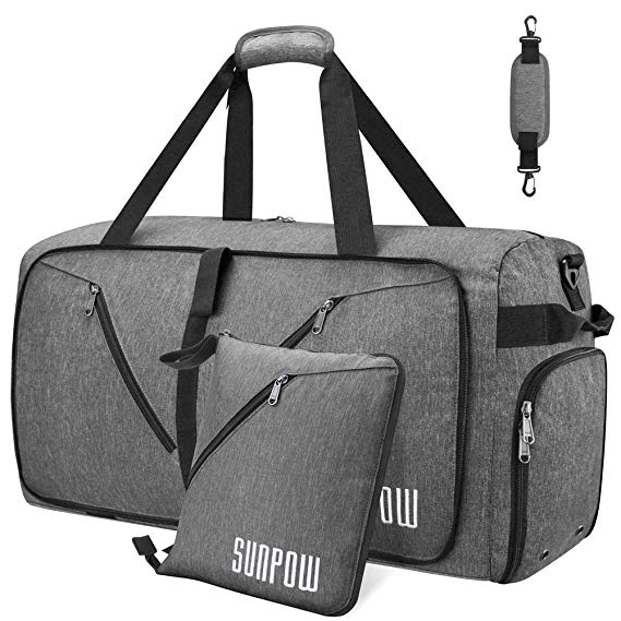 SUNPOW 115L Travel Duffle Bag, Foldable Extra Large Weekender Bag with Shoe Compartment For Men Women, Lightweight Luggage Duffel Bags