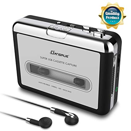 Cassette to MP3 Converter,2019 Upgraded Version Cassette Player Portable Digital Tape MP3 Music Player Compatible with Laptops& PC with Earphones