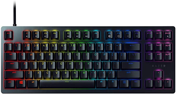 Razer Huntsman Mini 60% Gaming Keyboard: Fastest Keyboard Switches Ever - Clicky Optical Siwtches - Chroma RGB Lighting - PBT Keycaps - Onboard Memory - Classic Black