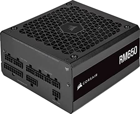 Corsair RM650 (2021), RM Series, 650 Watt 80 Plus Gold Fully Modular ATX Power Supply (Dual EPS12V Connectors, Low-Noise Operation, Zero RPM Fan Mode, 105°C Capacitors, Modern Standby) Black