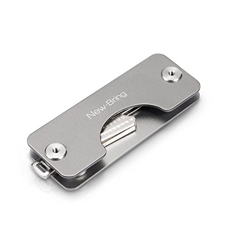 New-Bring Compact Key Organizer and Keychain Key Holder (Grey)