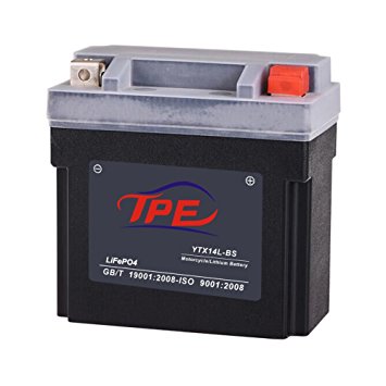 Lithium Motorcycle Battery 12V Alternative to Lead-aid YTX14L-BS Battery(YTX14L-BS)
