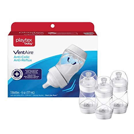 Playtex Baby Ventaire Bottle, Helps Prevent Colic & Reflux, 6 Ounce Bottles, 3Count