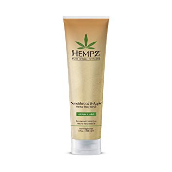 Hempz Sandalwood and Apple Herbal Body Scrub, 9 Ounce