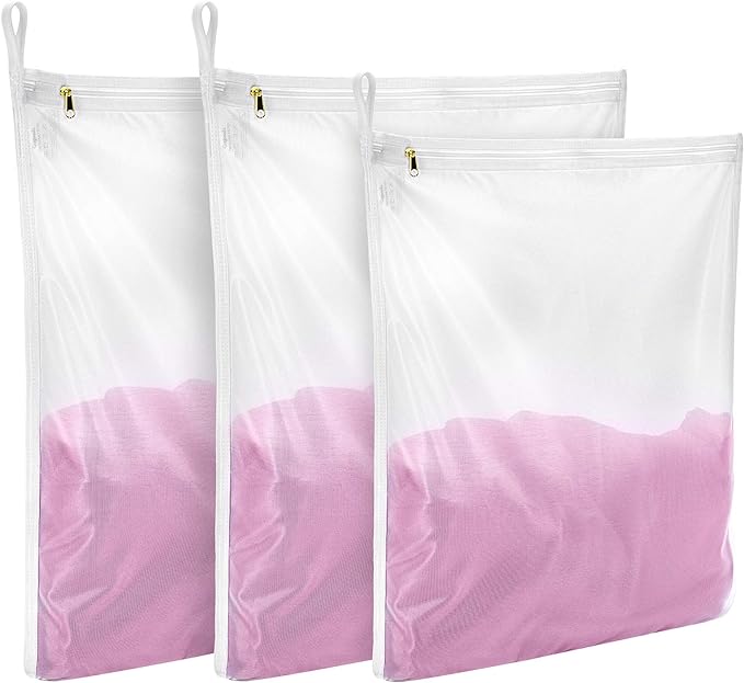 Gogooda Delicates Laundry Bags, Fine Mesh Wash Bag for Lingerie, Underwear, Bra, Silk, Socks with Hanging Loop