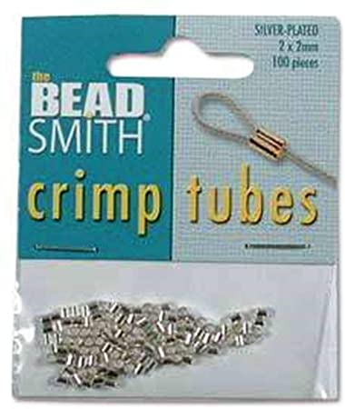 Real Silver Plated Crimp Beads 2x2mm (100 Crimps)