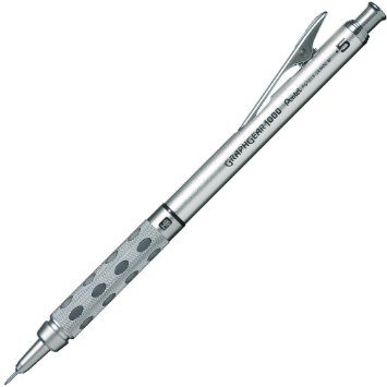 Pentel Graph Gear 1000 Mechanical Drafting Pencil, 0.5 mm Lead Size, Gray Barrel, 1 Each (PG1015)