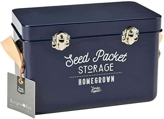Burgon & Ball Seed Packet Storage Tin Atlantc Blue