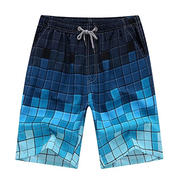 Men's Printing Quick Dry Beach Board Shorts Swim Trunks