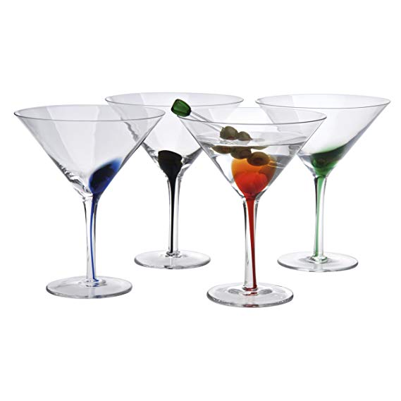 Artland 60956  AS Splash Martini Glasses, Set of 4