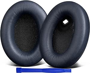 SOULWIT Replacement Earpads for Sony WH-1000XM4 (WH1000XM4) Headphones, Ear Pads Cushions with Noise Isolation Foam, Added Thickness, Without Affecting Sensor - Blue