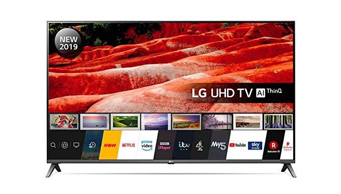 LG 65UM7510PLA 65-Inch UHD 4K HDR Smart LED TV with Freeview Play - Ceramic Black colour (2019 Model)
