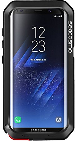 Galaxy S8 Plus Case, Seacosmo Full Body Military Rugged Heavy Duty Aluminum Shockproof Dual Layer Bumper Case Cover for Samsung Galaxy S8 , Black