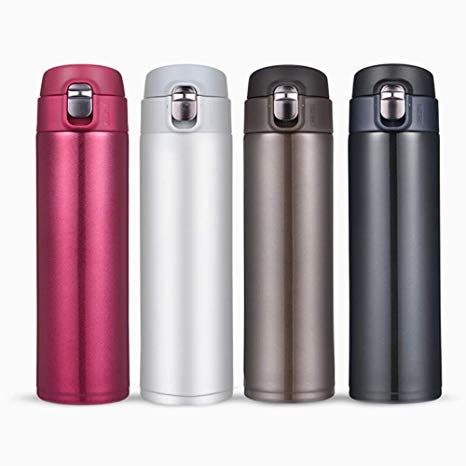 LuKe Vacuum Insulated Water Bottle with Flip Top Lid, Double-Walled Stainless Steel Travel Mug, Perfect for Camping, Driving, Picnics, Gym, BPA Free, Keeps Drinks Cold or Hot for 10  Hours
