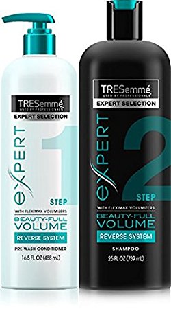 Tresemme Expert Selection Beauty-Full Volume Shampoo & Conditioner Reverse System, Steps 1 & 2