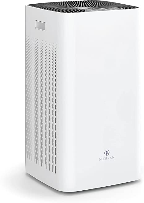 Medify MA-112-UV Air Purifier with True HEPA H14 Filter + UV Light | 2,500 sq ft Coverage | for Allergens, Smoke, Smokers, Dust, Odors, Pollen, Pets | Quiet 99.9% Removal to 0.1 Microns | White, 1-Pack