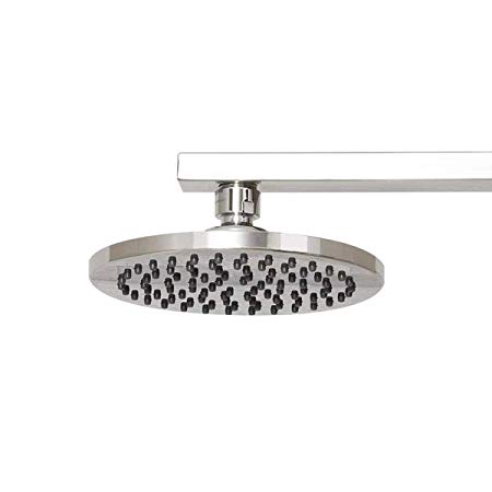 AmazonBasics Rain Shower Head, 6 Inch, Round, Satin Nickel