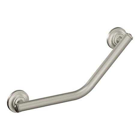 Moen R8716D1GBN Home Care 16-Inch Angled Grab Bar, Brushed Nickel