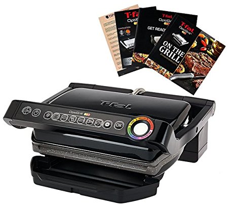 T-Fal Grill with Ceramic Plates & Recipe Book, Black