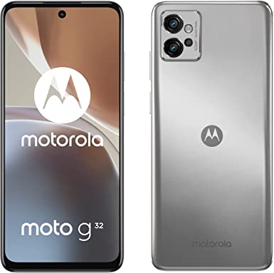 Motorola Moto G32 Dual-Sim 128GB ROM   4GB RAM (GSM only | No CDMA) Factory Unlocked 4G/LTE Smartphone (Satin Silver) - International Version