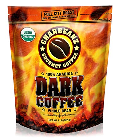 2LB Cafe Don Pablo CharBeanz Dark Coffee - USDA Organic Certified - Whole Bean Arabica Coffee - Full City Roast, 2 Pound