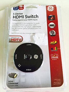 GE HDMI Switch, 3-Device