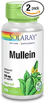 Mullein Leaves 330mg Solaray 100 VCaps