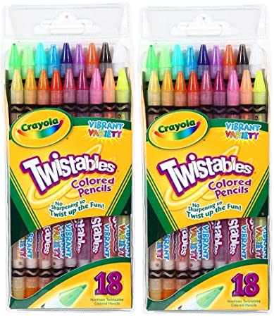 Crayola 18ct Twistables Colored Pencils (2 Pack)